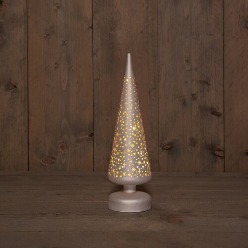 Anna's Collection LED-boompje glas sterrenmotief - H30cm Champagne - afbeelding 1