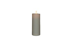 Anna's Collection LED-buitenkaars met bewegende vlam ivoor - H 22 x Ø 8 cm - afbeelding 1