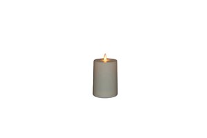 Anna's Collection LED-buitenkaars met bewegende vlam ivoor - H 13 x D 8 cm - afbeelding 1