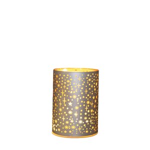 Anna's Collection LED-cilinder glas sterrenmotief - Champagne - afbeelding 4