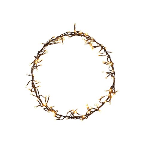 Anna's Collection LED-Clusterkrans warm wit / classic warm - 120 lampjes - Ø 36 cm
