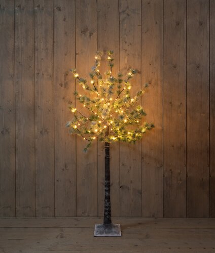 Anna's Collection LED-dennenboom met sneeuw 80 lampjes - H150cm Classic warm - afbeelding 3