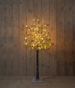 Anna's Collection LED-dennenboom met sneeuw 80 lampjes - H150cm Classic warm - afbeelding 3