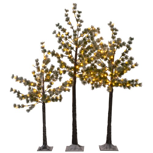 Anna's Collection LED-dennenboom met sneeuw 96 lampjes - H180cm Classic warm - afbeelding 4