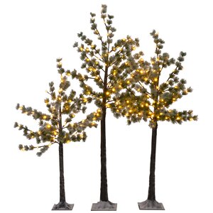 Anna's Collection LED-dennenboom met sneeuw 96 lampjes - H180cm Classic warm - afbeelding 4
