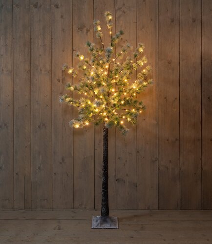 Anna's Collection LED-dennenboom met sneeuw 96 lampjes - H180cm Classic warm - afbeelding 3