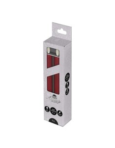Anna's Collection LED-dinerkaarsen 3D-vlam - H18cm Rood 2 stuks - afbeelding 2