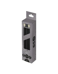 Anna's Collection LED-dinerkaarsen bewegende vlam - H18cm Zwart 2 stuks - afbeelding 2