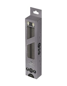 Anna's Collection LED-dinerkaarsen bewegende vlam - H23cm Taupe 2 stuks - afbeelding 2