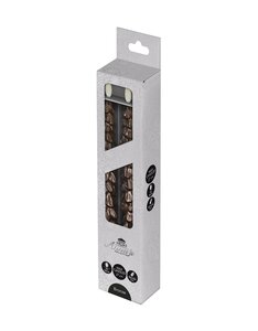 Anna's Collection LED-dinerkaarsen kerstboom met 3D-vlam brons - set van 2 - H 27 cm - afbeelding 2