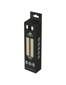 Anna's Collection LED-dinerkaarsen oplaadbaar - H18cm Ivoor 2 stuks - afbeelding 2