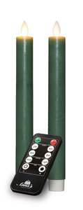 Anna's Collection LED-dinerkaarsen oplaadbaar - H23cm Jade 2 stuks - afbeelding 1
