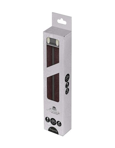 Anna's Collection LED-dinerkaarsen rustiek met 3D-vlam bordeaux - set van 2 - H 23 cm - afbeelding 2