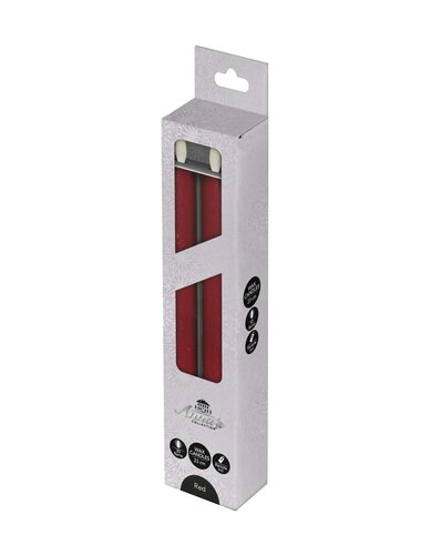 Anna's Collection LED-dinerkaarsen rustiek met 3D-vlam rood - set van 2 - H 23 cm - afbeelding 2