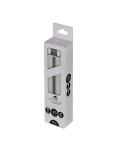Anna's Collection LED-dinerkaarsen rustiek met 3D-vlam wit - set van 2 - H 18 cm - afbeelding 2