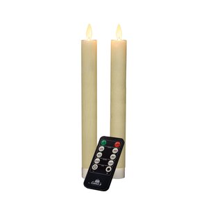 Anna's Collection 2-pack dinerkaars bewegende vlam - H 23 cm