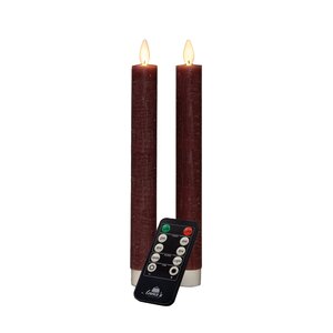 Anna's Collection 2-pack dinerkaars bewegende vlam - H 23 cm
