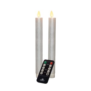 Anna's Collection 2-pack dinerkaars bewegende vlam - H 23 cm