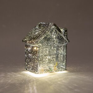 Anna's Collection LED-huisje - L12,5xB7,5xH14cm Antraciet - afbeelding 3