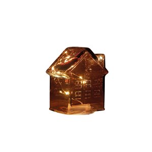 Anna's Collection LED-huisje - L12,5xB7,5xH14cm Bordeaux - afbeelding 1
