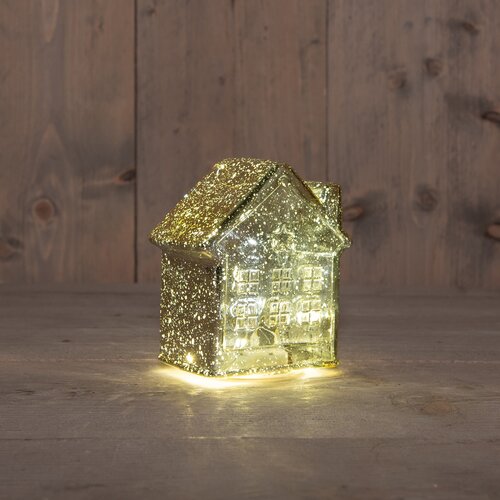 Anna's Collection LED-huisje - L12,5xB7,5xH14cm Goud - afbeelding 2