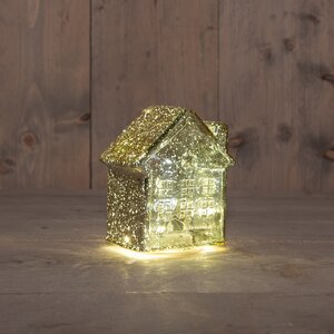 Anna's Collection LED-huisje - L12,5xB7,5xH14cm Goud - afbeelding 2