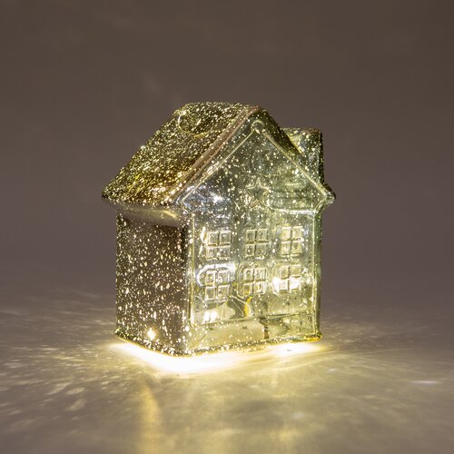 Anna's Collection LED-huisje - L12,5xB7,5xH14cm Goud - afbeelding 3