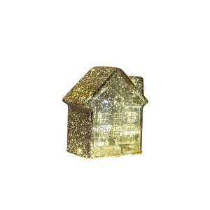 Anna's Collection LED-huisje - L12,5xB7,5xH14cm Goud - afbeelding 1