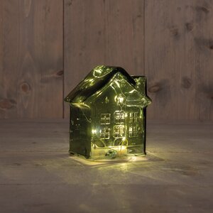Anna's Collection LED-huisje - L12,5xB7,5xH14cm Groen - afbeelding 2