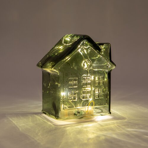 Anna's Collection LED-huisje - L12,5xB7,5xH14cm Groen - afbeelding 3