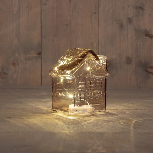 Anna's Collection LED-huisje - L12,5xB7,5xH14cm Roze - afbeelding 2