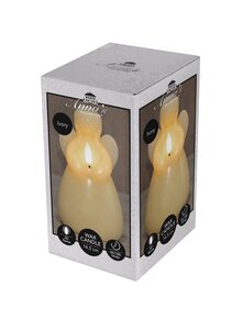 Anna's Collection LED-kaars engel - D8,5xH14,5cm Ivoor - afbeelding 2