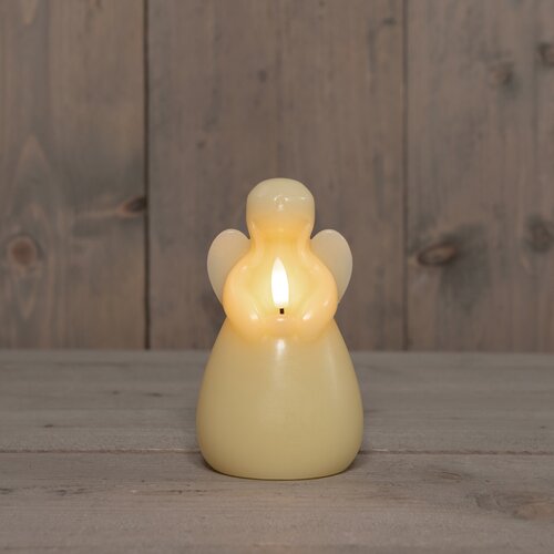 Anna's Collection LED-kaars engel - D8,5xH14,5cm Ivoor - afbeelding 3