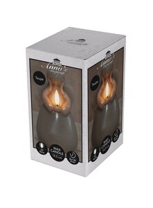 Anna's Collection LED-kaars engel - D8,5xH14,5cm Taupe - afbeelding 2