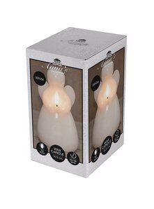 Anna's Collection LED-kaars engel - D8,5xH14,5cm Wit - afbeelding 2