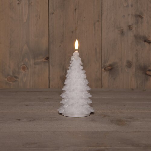 Anna's Collection LED-kaars kerstboom - D9,5xH20cm Wit - afbeelding 3