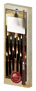 Anna's Collection LED-kaarsen zwevend met toverstok zwart - set van 10 - H 15 cm - afbeelding 2