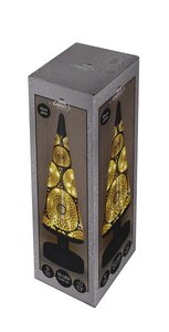 Anna's Collection LED-kerstboompje glas cirkelmotief - H30xD9cm Zwart - afbeelding 2