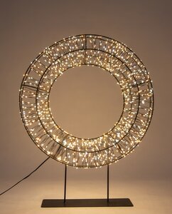 Anna's Collection LED-krans 1200 lampjes - D36cm Classic warm en warm wit - afbeelding 3