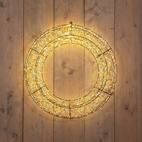 Anna's Collection LED-krans 1800 lampjes - D58cm Classic warm en warm wit - afbeelding 2