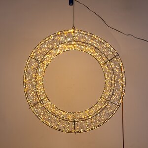 Anna's Collection LED-krans 1800 lampjes - D58cm Classic warm en warm wit - afbeelding 3