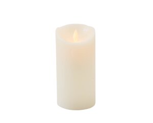 Anna’s Collection LED Rustiek wax stompkaars Ivoor - Ø 7,5 x H 15 cm - afbeelding 2