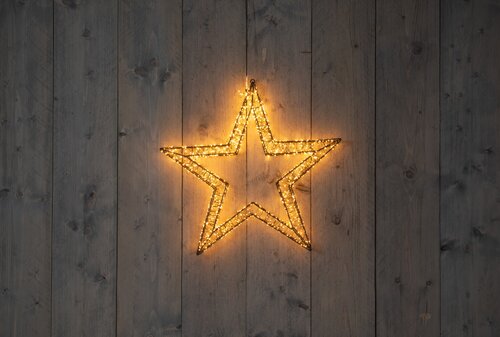 Anna's Collection LED ster 3D met 1200 lampjes - H 56 x D 5 cm - afbeelding 3