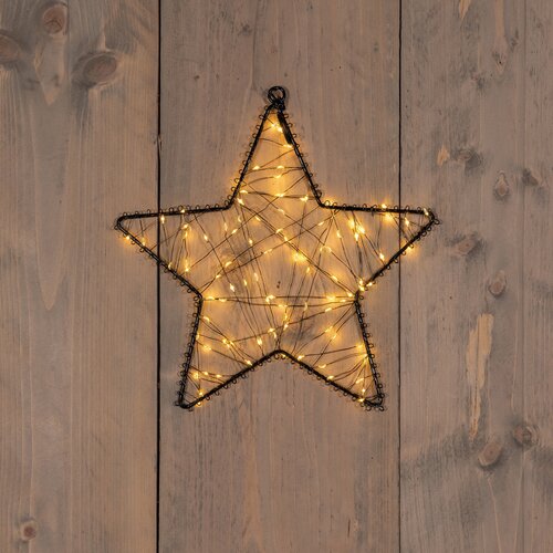 Anna's Collection LED-ster hangend metaal classic warm - 100 lampjes - B 26 cm - afbeelding 2