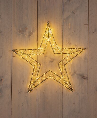 Anna's Collection LED-ster hangend metaal classic warm - 1200 lampjes - B 56 x D 5 cm - afbeelding 2