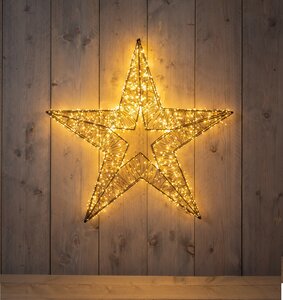 Anna's Collection LED-ster hangend metaal classic warm - 1440 lampjes - flashfunctie - B 76 x D 8 cm - afbeelding 2