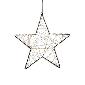 Anna's Collection LED-ster hangend metaal classic warm - 160 lampjes - B 36 cm - afbeelding 1