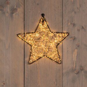 Anna's Collection LED-ster hangend metaal classic warm - 200 lampjes - flashfunctie - B 26 cm - afbeelding 2