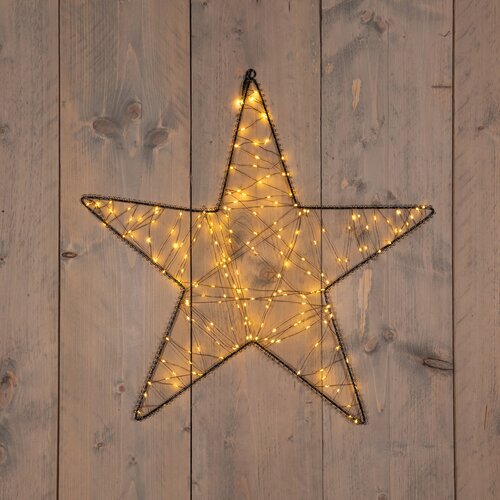 Anna's Collection LED-ster hangend metaal classic warm - 200 lampjes - B 56 cm - afbeelding 2