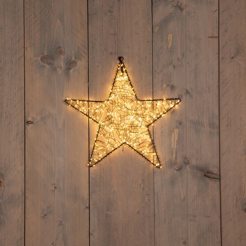 Anna's Collection LED-ster hangend metaal classic warm - 300 lampjes - flashfunctie - B 36 cm - afbeelding 2